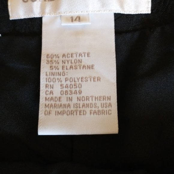 DRESS PANTS - Slacks Pants - Jones New York Black Dress Slacks - size 14 - Picture 3 of 3